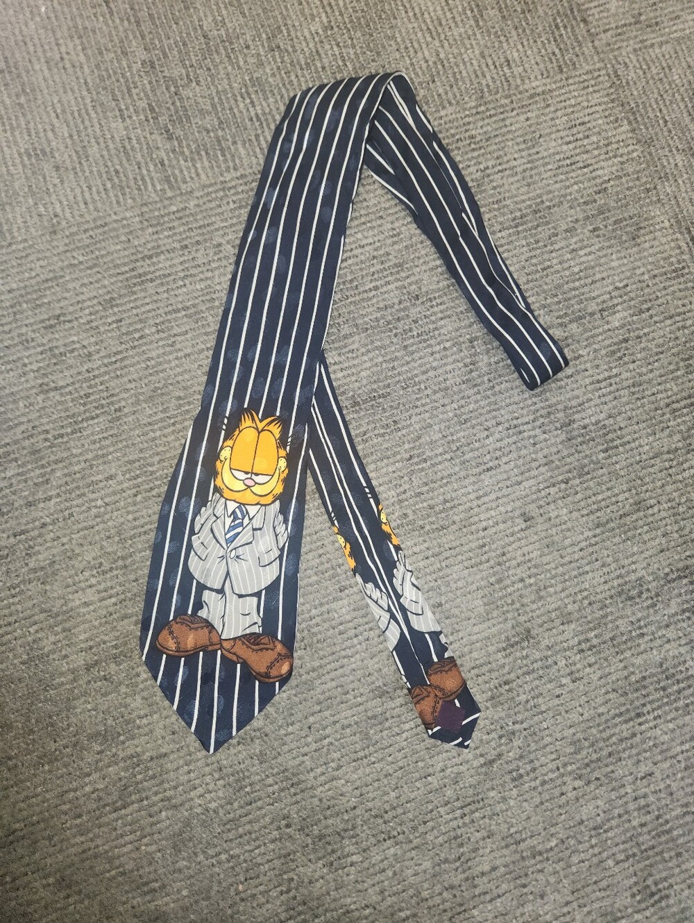 Garfield Navy Pinstripe Novelty Tie
